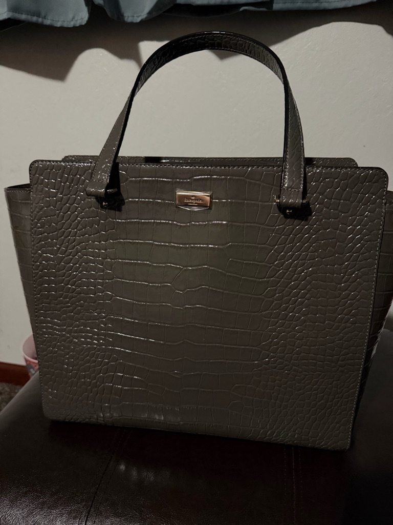 Kate Spade Bristol Drive Croc Elissa Gray Tote